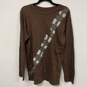 Star Wars Chewbacca T Shirt Mens Size XL Long Sleeve Cosplay Costume Halloween